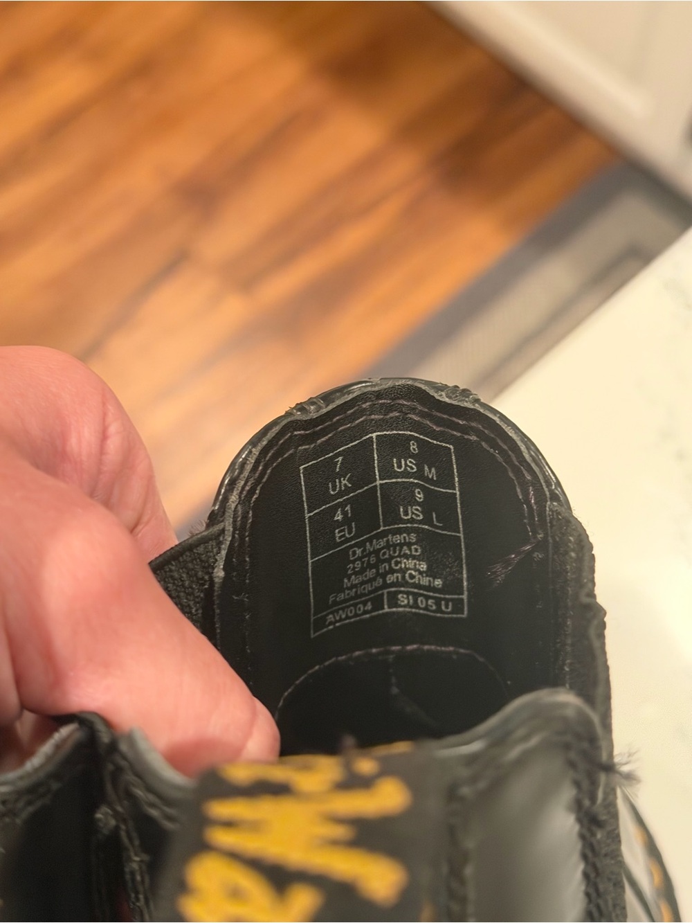 Black Platform Doc Marten Chelsea Boots - Picture 5 of 6